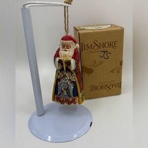 Jim Shore Heartwood Creek "O Holy Night" Santa w North Star Christmas Ornament